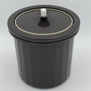 Tupperware‎ Ice Bucket with Lid 1683 1684 1417  Insulated Brown Push Button VTG